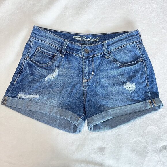 Old Navy Jean Shorts | 3" Inseam | Medium Wash | Size 2 | Boyfriend | Distressed - Picture 1 of 11